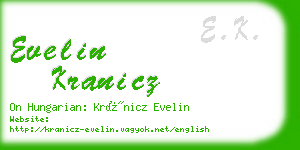 evelin kranicz business card